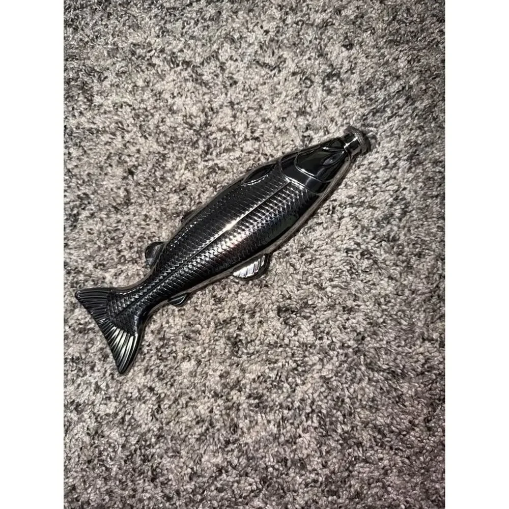 Outset Travel Flask, Stainless Steel Fish Travel Flask, 4 Ounce Capacity